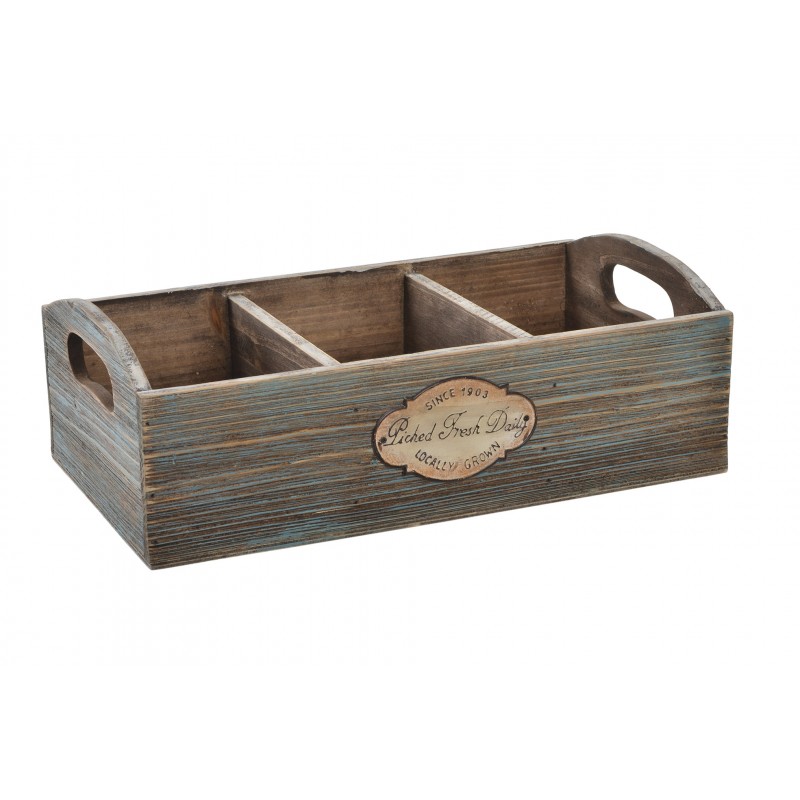 Caja de madera decorativa 60x40x17